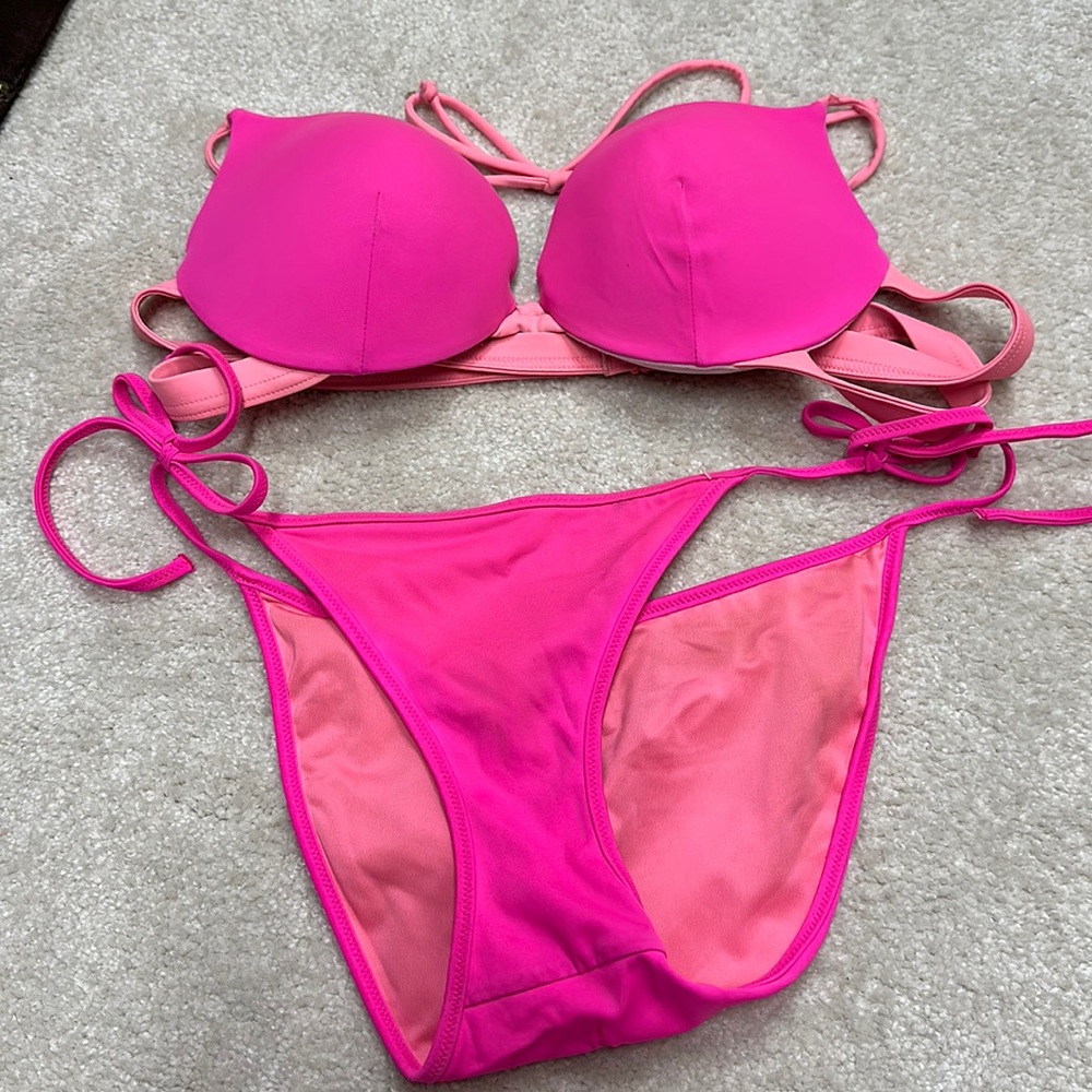 Hot pink bikini